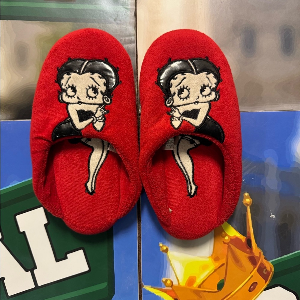 Betty Boop Red Slippers for Women